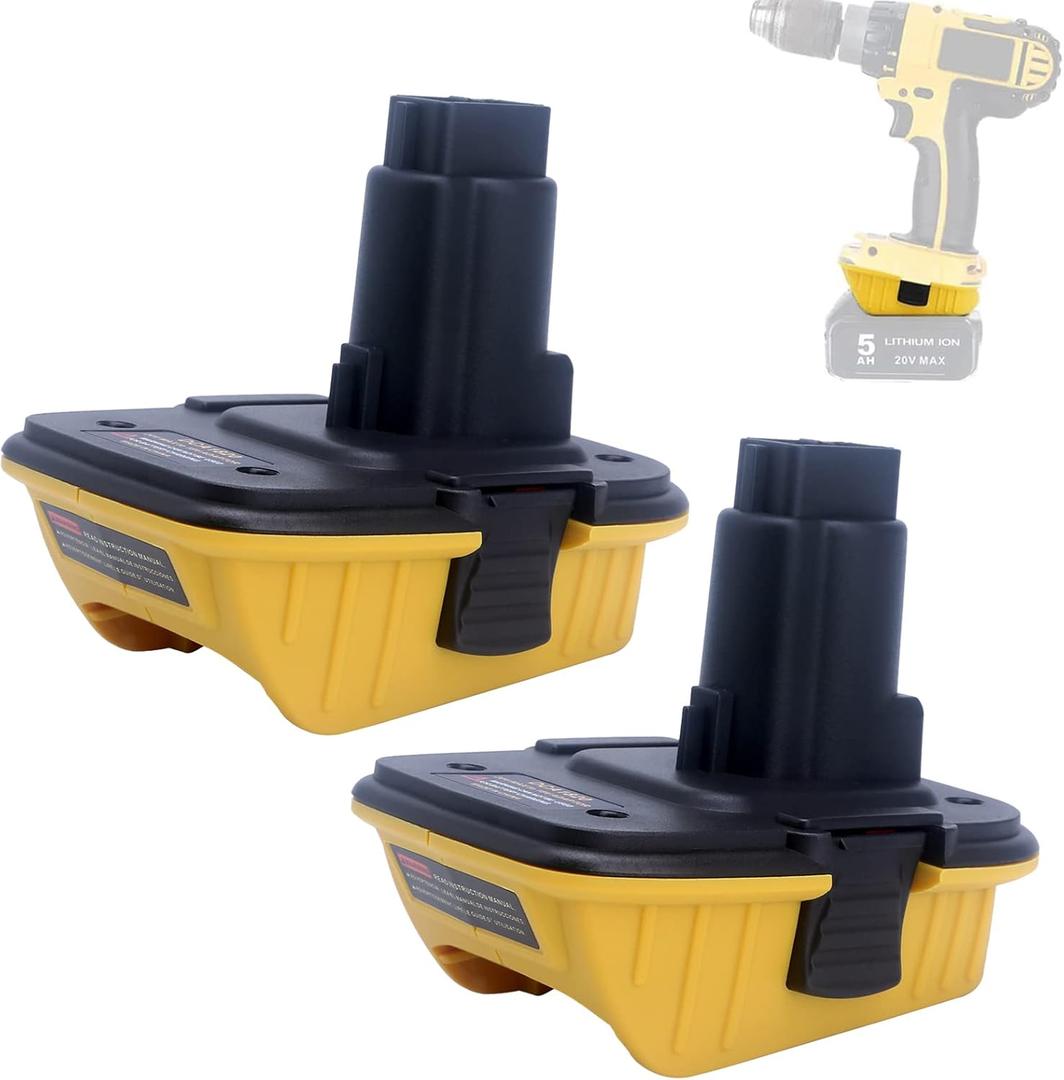 Lasica 2Pack DCA1820 18V to 20V Adapter Compatible with Dewalt 18V XRP Tools - Compatible with De-Walt Battery Adapter Work with 20V Max Battery DCB201 DCB203 DCB204 DCB206