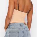 Women Sexy Y2k Double Lined Shelf Bra Tank Top Dressy Crop Corset Camisole Top with Built in Bra for Date Night Club (Pink, XS)
