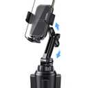 Lamicall Cup Phone Holders for Your Car, [Thick Cases Friendly] Universal Adjustable Car Cell Phone Mount for Truck Golf Cart iPhone 16 Galaxy S25 Ultra and All 4"-7" Smartphones (Black)