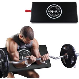 Fitlaya Fitness Preacher Curl Pad Barbell & Dumbbell Bicep Curl Support Isolator Home Gym Equipment for Arms Bodybuilding - Black