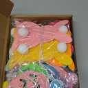 Jansun 4 Pack Easter Garlands 32.8 Feet Felt Bunny Eggs Pom Pom Garland Ornaments for Spring Easter Fireplace Wall Home Indoor Outdoor Party Hanging Decor Supplies(4 Design)