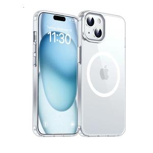 Temdan Magnetic for iPhone 15 Case Clear, [Compatible with Magsafe] [Not Yellowing] Slim Shockproof Phone Case for iPhone 15 (6.1")-Clear