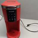 SHARDOR 3 in 1 Coffee Maker, K Cup Coffee Maker Compatible with Ground Coffee & Teas, Single Serve Coffee Machine, 614oz Brew Sizes, 40oz Detachable Water Reservoir, Descale Settings, Red