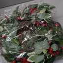 Pudate 22-Inch Artificial Christmas Wreath with Pinecones, Red Berries, and Magnolia - Holiday Door Wreath for Indoor Outdoor, Winter Christmas Decor for Front Door, Fireplace, or Wall Display