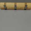 Umbra Flip Wall-Mounted Coat Rack with 3 Hooks  Modern, Space-Saving Storage for Hats, Jackets, Bags, Entryway, Mudroom, Closet, Bathroom, Bedroom  Natural/Nickel