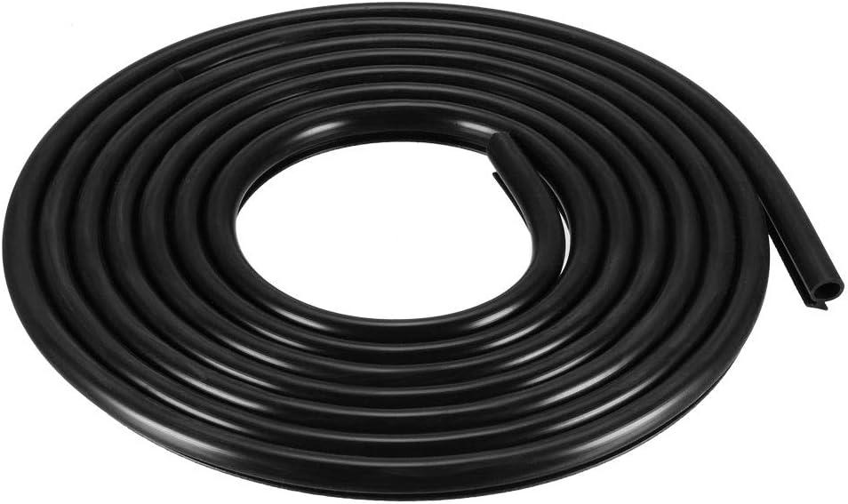 Uxcell T-Slot Mount Window Weatherstrip Seal 7mm Bulb Bubble for 5mm Slot 5 Meters Long Black