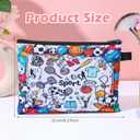 Soccer Cosmetic Bag, Soccer Gift Bags for Women Her Girls Soccers Lovers Birthday Gifts Travel Toiletry Bag Zipper Pouch