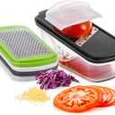PrepWorks Grate, Slice & Store Set, One Size, Multi-Color  Versatile Food Prep Set with Storage Containers