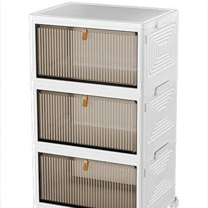 HOMIDEC Closet Organizers and Storage 23Qt 3 Pack Stackable Storage Bins with 3 Lids Closet Organizer Boxes