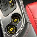 REMOCH
for Dodge Challenger Accessories 2015-2024 Custom Fits Cup Holder Insert Anti-dust Mats Door Pocket Center Console Liners(Yellow Trim) - 11 PCS Set