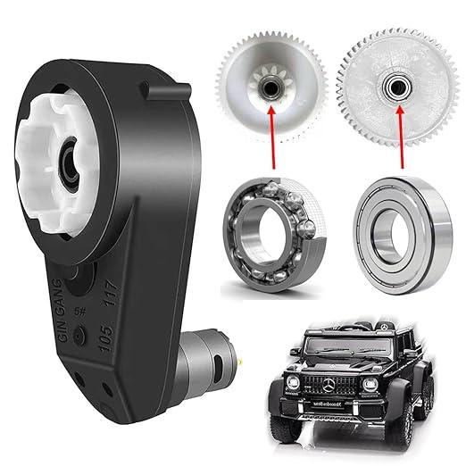 12V 550 40000RPM High Speed Steel Gears Motor Gearbox for Power Wheels Motor Upgrade,12 Volt Electric Hubs Motor Assembly Heavy Duty Gearbox for Kids Ride on Toys Car Replacement Parts