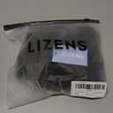 LIZENS Women's Sexy Thong Bottom Two Piece Bikini Cute Swimsuit Triangle Bathing Suit (Black, XS)