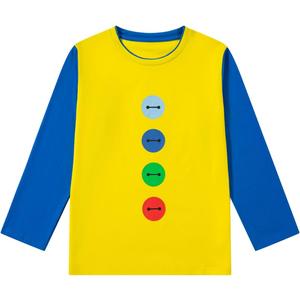 Boy Halloween Cat Long Sleeve T Shirts Button Printed Cosplay Top (3-4T) Multicoloured