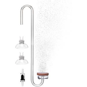 Acrylic CO2 Diffuser for Aquarium Planted Tank, Hooked version-20cm