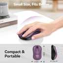 TECKNET Wireless Mouse for Laptop, 2.4G Silent Computer Mouse Quiet Click with 5 DPI Levels,Contoured Grip,Small Portable 30 Months Battery Cordless Mice for PC, Chromebook, Mac-Purple
