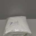 NICETOWN White Linen Sheer Curtains and Drapes 84 inches Long, Rod Pocket & Back Tab semitransparent with Light Through Vertical Window Treatments for Sliding Glass Door & Living Room, 52"W, Set of 2