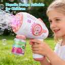 Bubble Guns for Kids 4-8, 2 Pack Automatic Bubble Blaster with LED Light & 14 Bubble Solution, Bubble Gun for Toddlers Outdoor Summer Toys