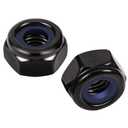 MewuDecor #10-24 Nylon Insert Hex Lock Nuts Locknuts, 304 Stainless Steel 18-8, Black Oxide, 50 PCS