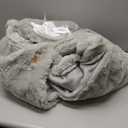 UGG Plush Faux Fur Throw Blanket Reversible Medium Weight Luxury Soft Throw Blankets for Bed or Chair, Hypoallergenic, Machine Washable, Home Decor, 50-inch x 70-inch, Seal Light Grey (Euphoria) (Silver)