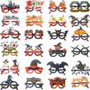 Halloween Party Glasses Glitter Halloween Decorations Funny Party Favor for Adult Halloween Party Supplies (24 pc)
