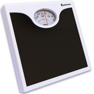 Adamson A22 Bathroom Scale for Body Weight - Up to 260 LB - Anti-Skid Rubber Surface - Analog Bathroom Weight Scales (Black)