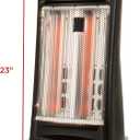 BLACK+DECKER Infrared Radiant Quartz Tower Heater, 1500W Space Heater with Adjustable Thermostat, Portable Heater with 2 Settings, Personal Heater for Home and Office, BHTI06, Black
