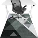 Office Chair Mat for Hardwood Floor & Tile Floor,36"X 48" Heavy Duty Desk Chair Mat for Hard Floors, Under Desk Rug for Rolling Computer Chair,Anti Slip,Low Pile Carpet Protector-Triangle