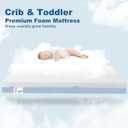 Mini Crib Mattress 38" L x 24" W, Dual-Sided Premium Foam Mattress with Removable and Washable Cover, Waterproof Sleep Surface, Fits Mini Size & Portable Crib