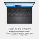 Dell 15 Laptop DC15250-15.6-inch FHD 120Hz Display, Intel Core 3 Processor 100U Processor, 8GB DDR4 RAM, 512GB SSD, Intel UHD Graphics, Windows 11 Home, Onsite Service - Carbon Black