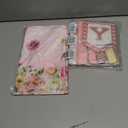 Holkcog Flower Birthfday Party Decorations for Girl, Pink Florals Ballons Banner Background, Cake Tppper, Garden Tea Party Banner Supply, Rose Gold 16th 21st 30th 40th 50th 60th 70th Party Decor