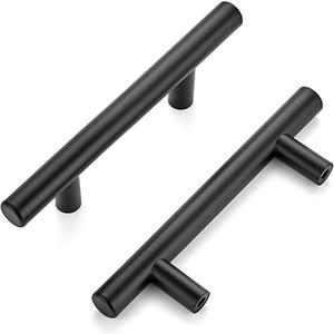 Ravinte 25 Pack | 5'' Cabinet Pulls Matte Black Stainless Steel Kitchen Drawer Pulls Cupboard Pulls Cabinet Handles 5Length with 3 Hole Center