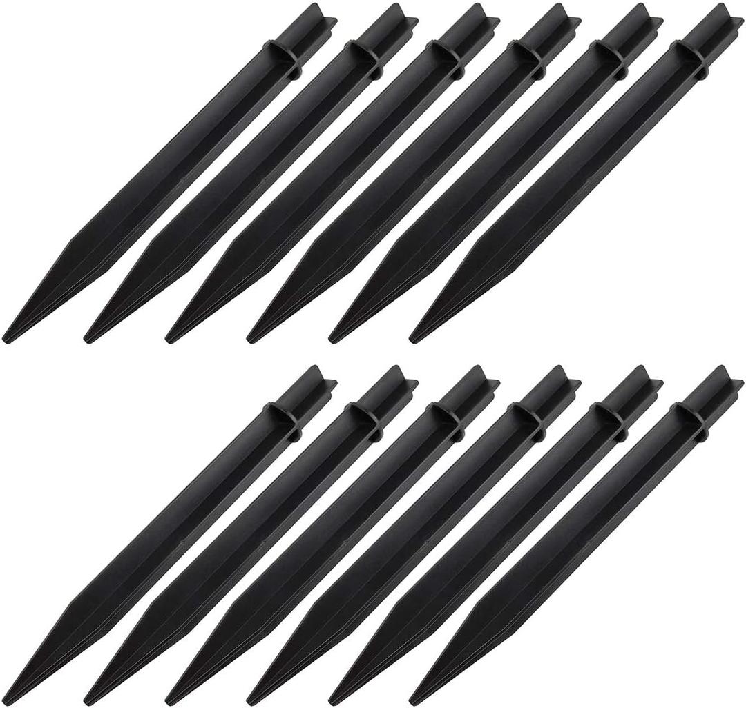 12 Pack Solar Light Replacement Stakes - Plastic Ground Spikes, Universal Path & Christmas Lights Replacement, Yard & Garden Outdoor Ground Decorations