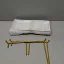 LAUCHUH 3 Tier Serving Tray, Porcelain Serving Platter Tier Serving Stand with Collapsible Sturdier Rack, Serving Trays and Platters Dessert Party Display Set for Mother's Day, Gold, 12 Inch