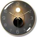 Ergocar Wall Clock, Art Deco Wall Clock, Non-Ticking Silent Modern Metal Wall Clock, Suitable for Living Room, Bedroom, Office,Study Room,