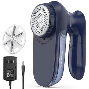 BEAUTURAL Sweater Fabric Shaver Home-Edition, Powerful & Efficient Lint Remover for Clothes and Furniture, AC Adapter or Battery Powered Pill Fuzz Remover, Special for Your Family Ultramarine (Large)