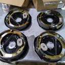VEVOR Electric Trailer Brake Assembly, 12" x 2", 2 Pairs Self-Adjusting Electric Brakes Kit for 7000 lbs Axle, 5-Hole Mounting, Backing Plates for Braking System Part Replacement (2 Right + 2 Left)