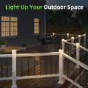 Solar Post Cap Lights Outdoor 16pack, Waterproof Fence Post Solar Lights for 4x4 5x5 6x6 Wood/Vinyl Posts, White Deck Post Lights with 2 Color Modes Decorate Garden Patio Porch Backyard