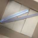 Frameless Shower Door Bottom Seal Shower Sweep with Drip Rail for 1/2" Glass,36" Long, Vinyl, Clear