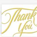 easykart labels 100 PCS Thank You Cards with Gold Foil, 5.5" x 4", Thank You Notes, Ivory Cards With Envelopes for Wedding, Business, Baby Shower, Small Business, Funeral, Graduation