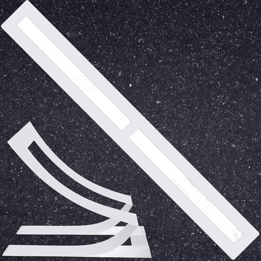 4 x 108 Inch Parking Lot Line Stencil Foldable Straight Line Stencil Reusable Silicone Template for Parking Lot and Pavement Lines