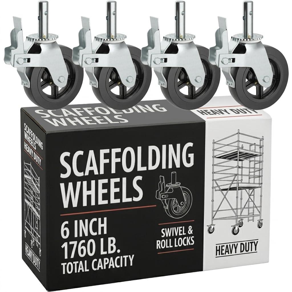 Scaffolding Wheels, Scaffold Caster, Scaffolding Parts, 6 Inch Set of 4