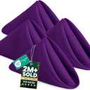 Utopia Home [24 Pack, Purple] Cloth Napkins 17x17 Inches, 100% Polyester Hemmed Edges, Washable and Reusable Ideal for Parties, Weddings and Dinners