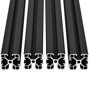 4PCS T Slot 4040 Aluminum Extrusion Profile 48'',European Standard Anodized Linear Rail for 3D Printer Parts and CNC DIY 1220mm Black(48inch) (4PCS 1220mm(48''))