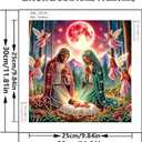 4 Pack Jesus Nativity Diamond Painting Kits for Beginners, 5D Christmas Crystal Diamond Art for Adults, DIY Drill Diamond Dot Special Shape Rhinestones Gem paintings, Home Wall Decor 11.8X11.8 Inch