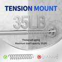 Mcrbeay Shower Curtain Rod, 1" Diameter Heavy Duty Tension Shower Rod, Non Slip Adjustable 28-74 inch No Drilling Shower Curtain Rods Spring Tension For Bathroom, Shower Stall, No Rust, Silver