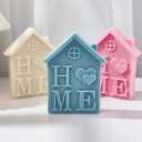 Home House Molds House Resin Mold House - Resin Casting Silicone Molds for Home Decor & Candle Making Wave Spiral Mold