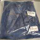 Women's Straight Leg Elastic Waist Cotton Blend Pull On Jeans, Size: L