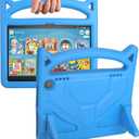 Fire HD 8 Kids Case with Stand and Handle for All-New Amazon Fire Tablets - SHREBORN Kid-Proof Case for 8th & 10th Generation (2022 & 2020 Release) - Blue
