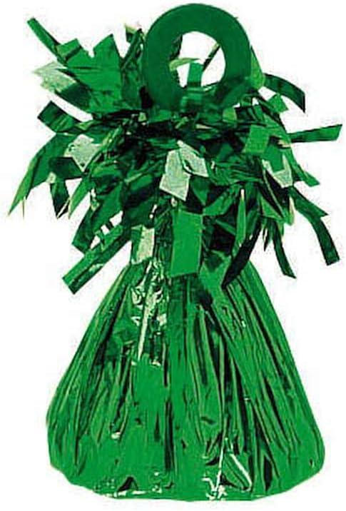 Green Small Foil Balloon Weight - 6 oz (12 Pc) - Vibrant Green Hue Perfect for Stabilizing Party Balloons & Decorations