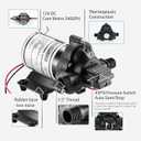 WASSERMANN RV Pump, 12V Self-priming RV Water Pressure Pump 4.0GPM 45PSI with Pressure Switch, for RV Marine Camping Yacht Garden